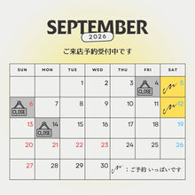 Load image into Gallery viewer, 9月 MANIFOLD SHOP ご来店予約