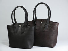 画像をギャラリービューアに読み込む, MK-02 GS　TOTE BAG［M］ 馬ヌメ極厚本シュリンク LA-DARK BROWN