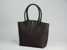 画像をギャラリービューアに読み込む, MK-02 GS　TOTE BAG［M］ 馬ヌメ極厚本シュリンク LA-DARK BROWN