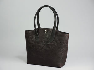 【2025 TEST SAMPLE】MK-02 GS　TOTE BAG［M］ 馬ヌメ極厚本シュリンク LA-DARK BROWN