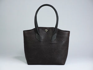 【2025 TEST SAMPLE】MK-02 GS　TOTE BAG［M］ 馬ヌメ極厚本シュリンク LA-DARK BROWN