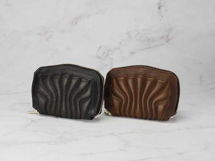 ［受注製作］RY-12 PL-B　MORAY ROUND FASTENER CARD CASE