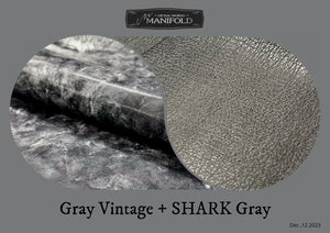 馬ヌメ -Gray Vintage- ＋ SHARK -Gray- 【受注製作】