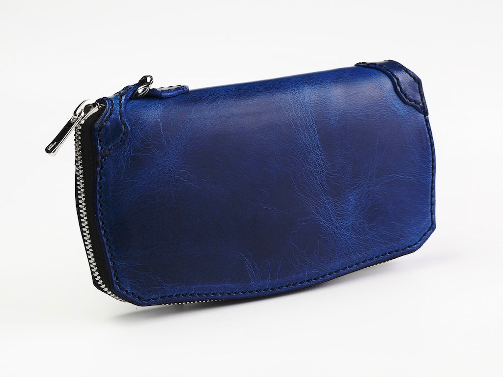MANIFOLD ［MW-11 BLV-S-T］ ROUND FASTENER WALLET（BLUE VINTAGE
