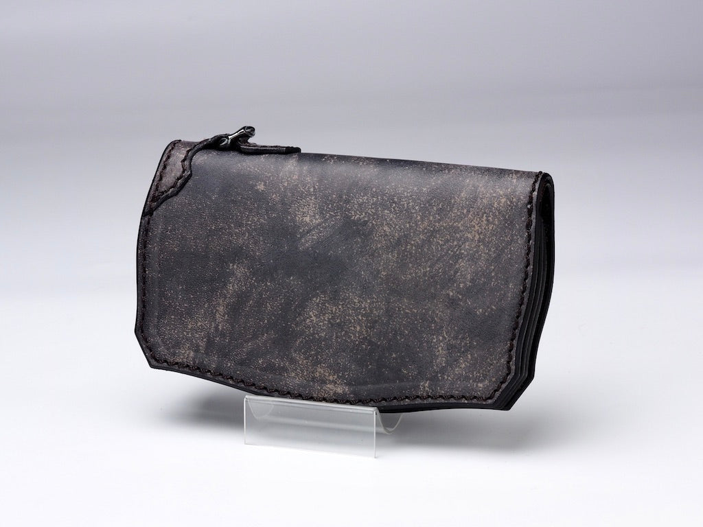 MANIFOLD ［MW-22 BKV-S-T］ MIDDLE WALLET（BLACK VINTAGE) – MANIFOLD←DETAIL  WORKS→